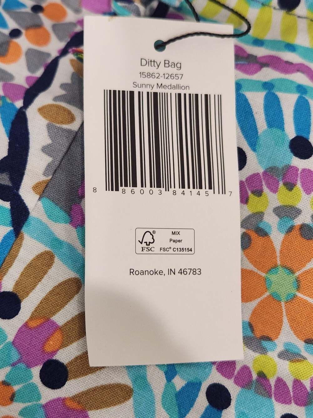 Vera Bradley Ditty Bag in Sunny Medallion - Picture 3 of 3
